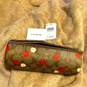 Authentic Coach apple makeup holder
